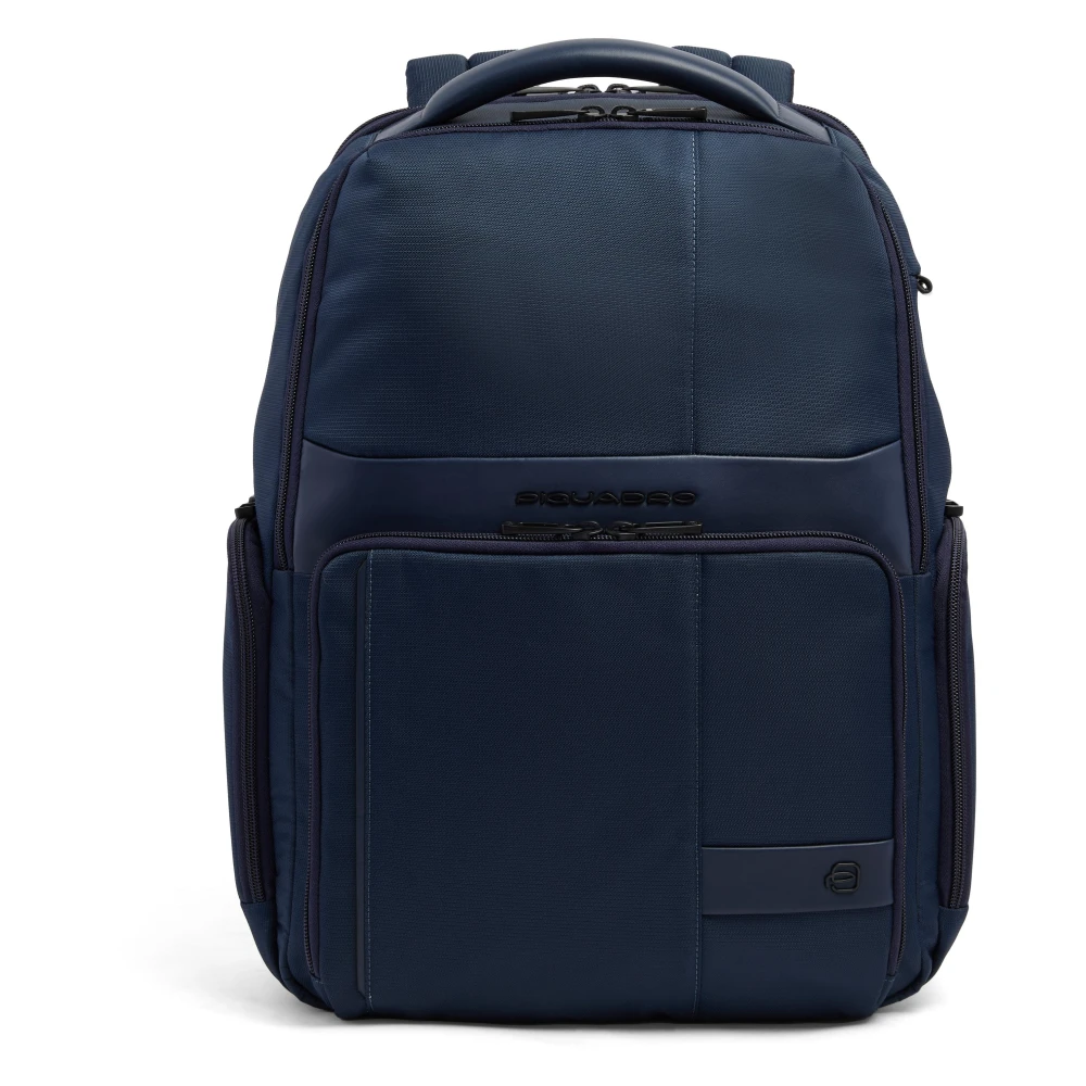 Piquadro Herren Blau Erweiterbarer Laptop-Rucksack 15.6"