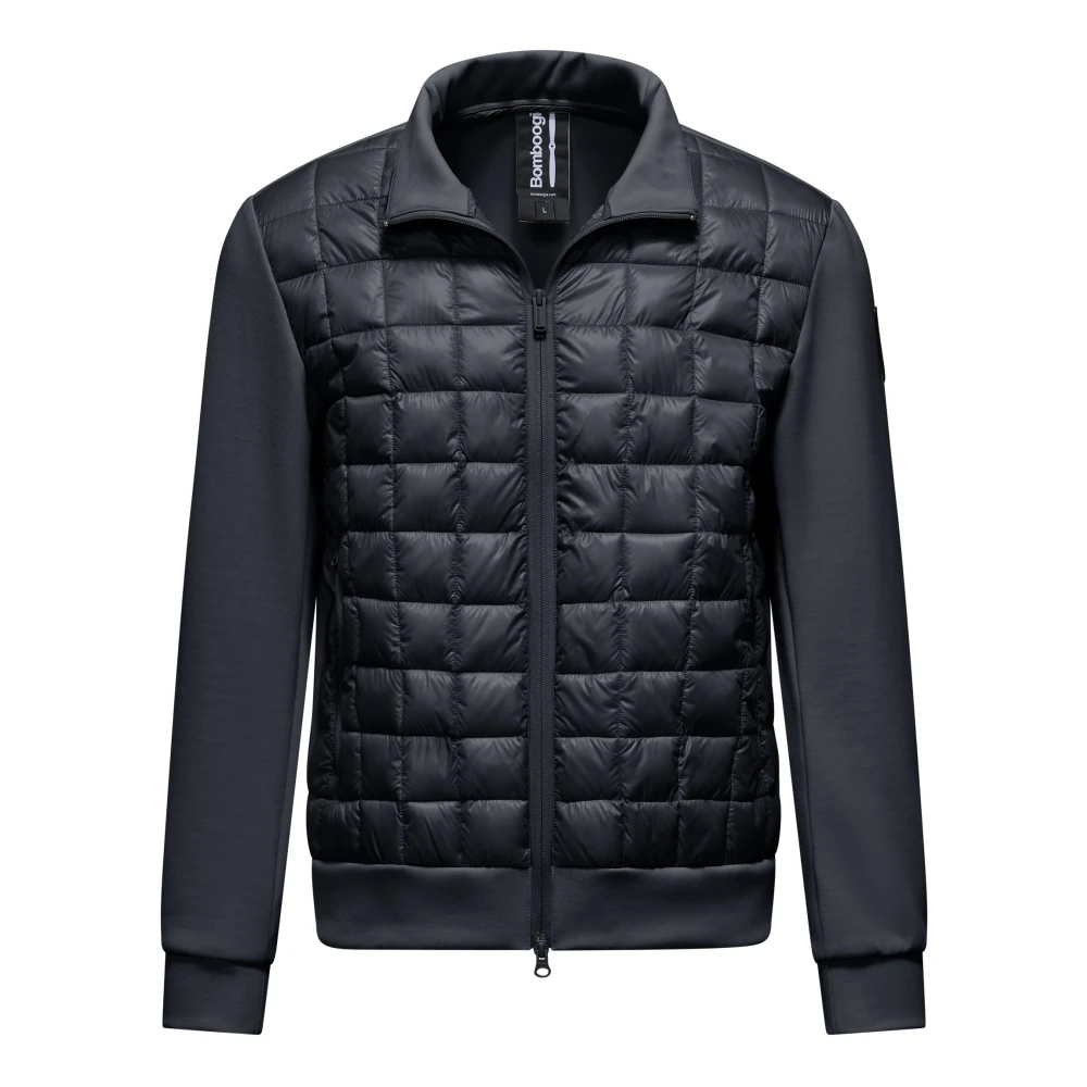 Bomboogie Uomo Blu - Giacca Bimaterica In Nylon E Maglia - Jackets - M