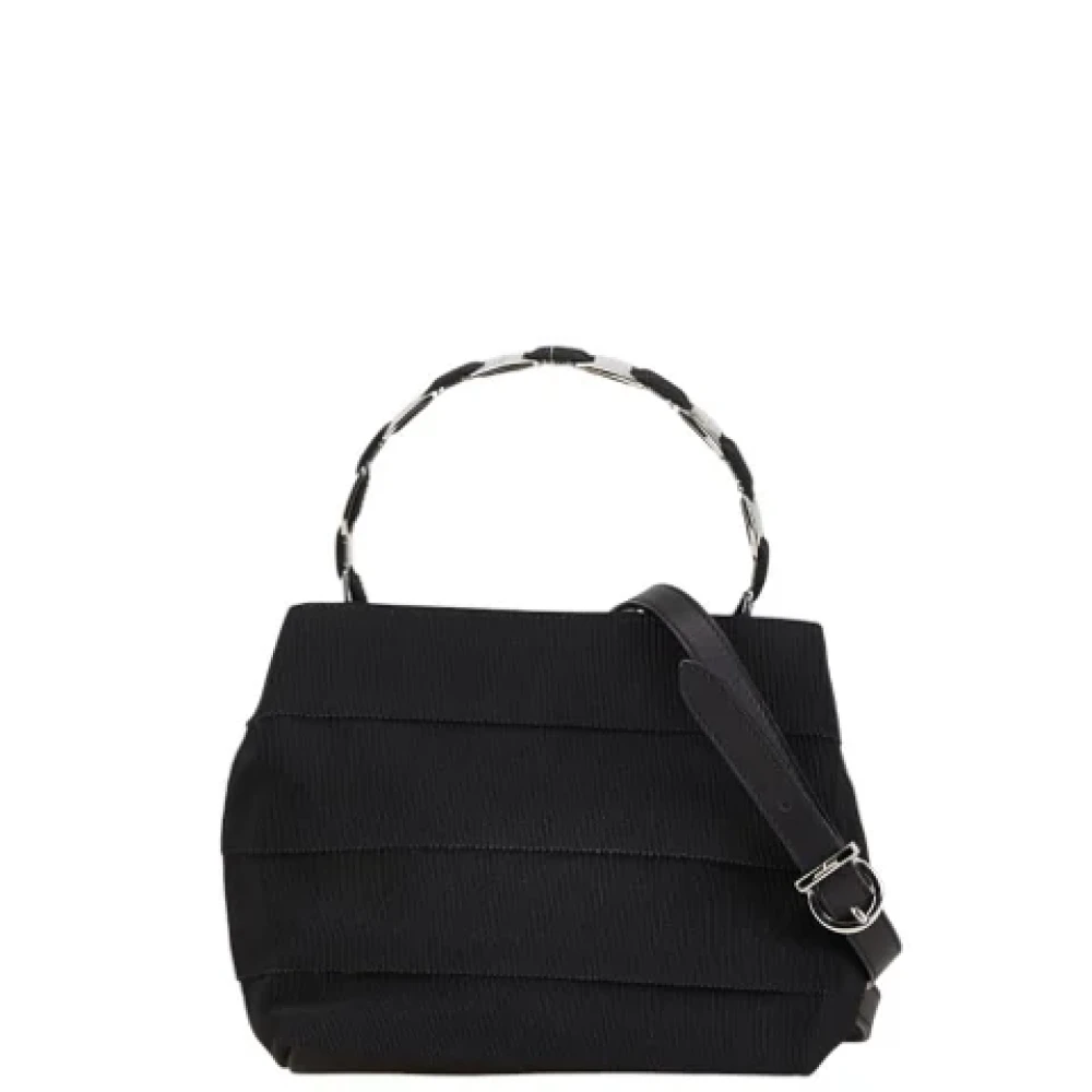 Salvatore Ferragamo Pre-owned Canvas handbags Black Dames