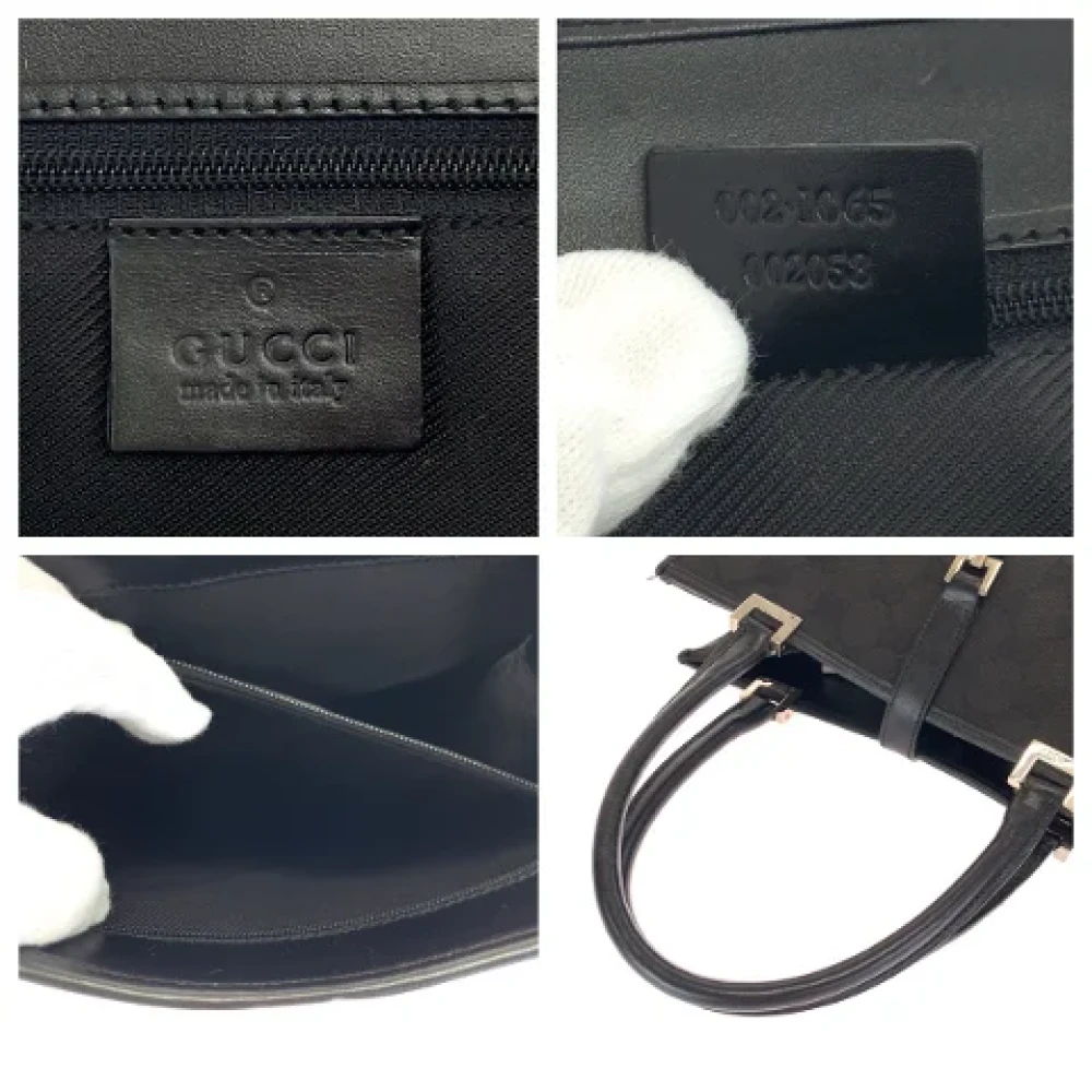Gucci Vintage Pre-owned Canvas totes Black Dames