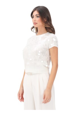 pull-blanc-a-sequins-brodes-manches-courtes