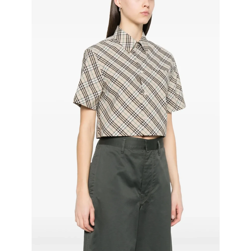 Burberry Grijze Shirt met Knoopsluiting Gray Dames