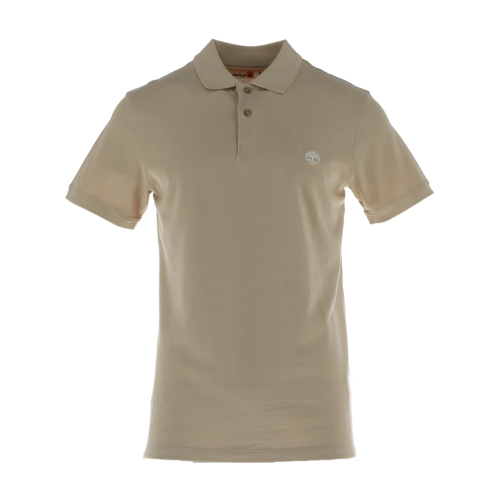 Timberland Men's Beige Polo Shirts, 2XL, Millers River Short-Sleeve Stretch Polo