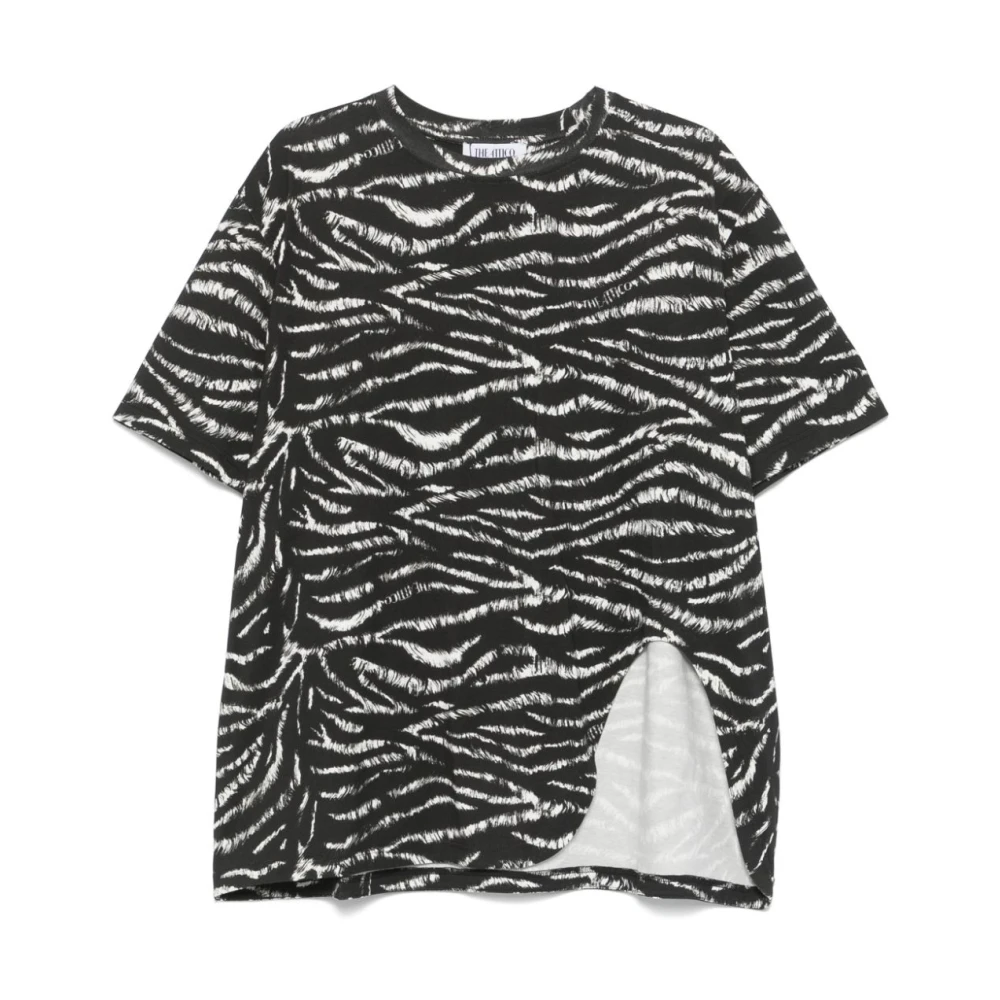 The Attico Zwarte Crew Neck T-shirts en Polos Black Dames