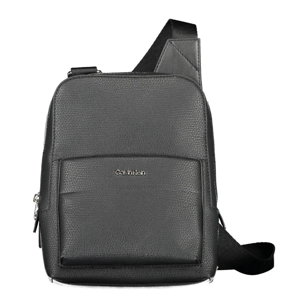 Calvin Klein Svart Herr Crossbody Väska Kontrastdetaljer Black, Herr