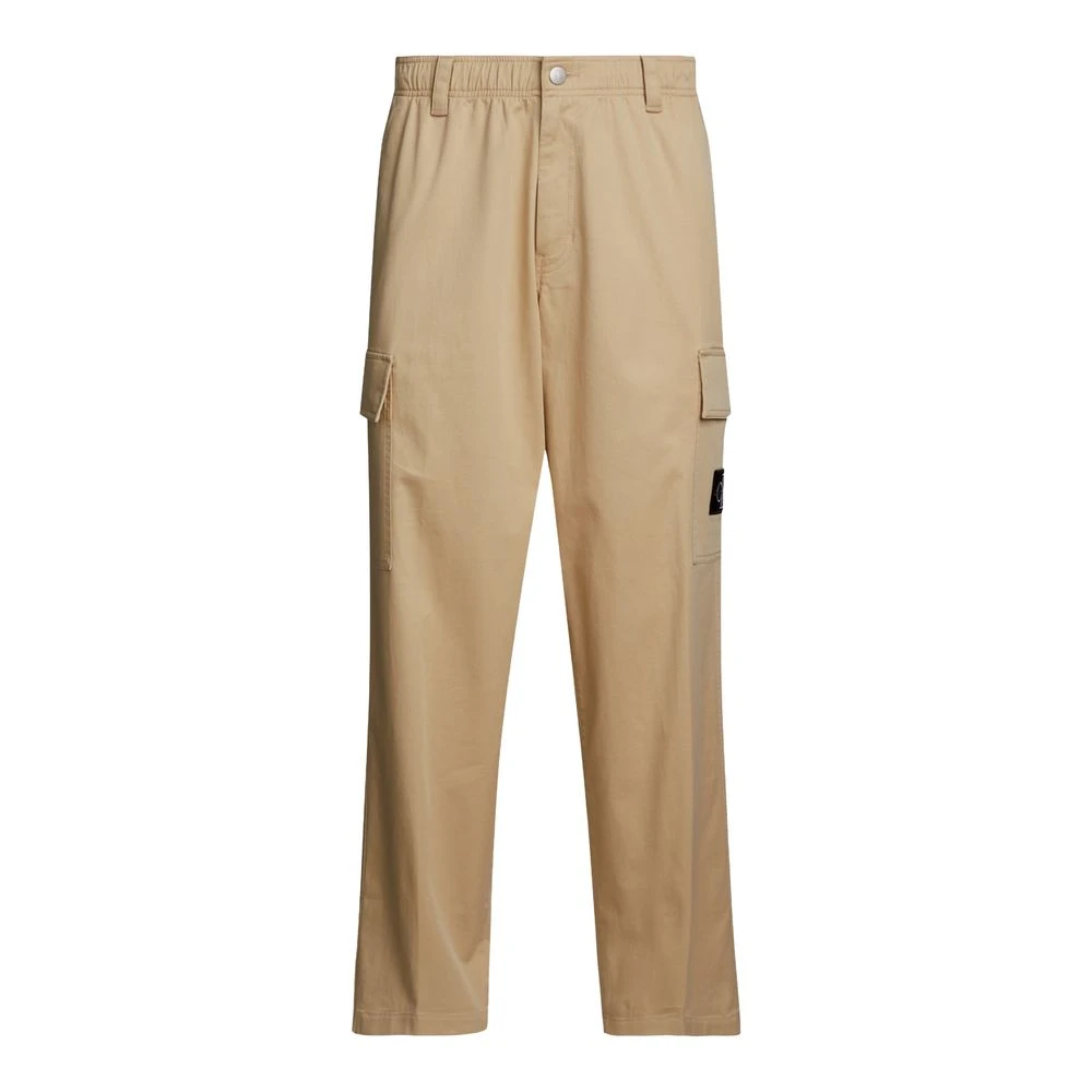 Calvin Klein Beige Cotton Jeans & Pant - Male - Straight Trousers - Beige - W38 L32 - Trousers - Image 4