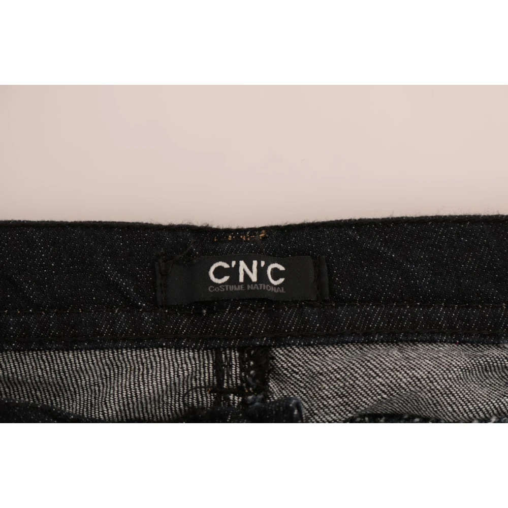 Costume National Slim Donkerblauwe Katoenen Jeans Blue Dames