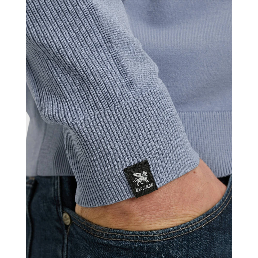 Vanguard Ritssluiting jas in viscose mix Blue Heren