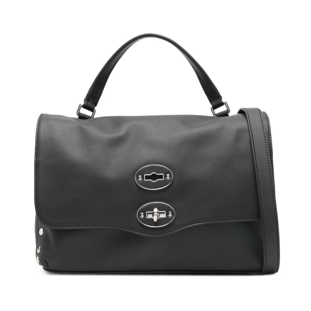Zanellato Handbags, Female, One Size, Postina Saeta Small Leather Handbag Black