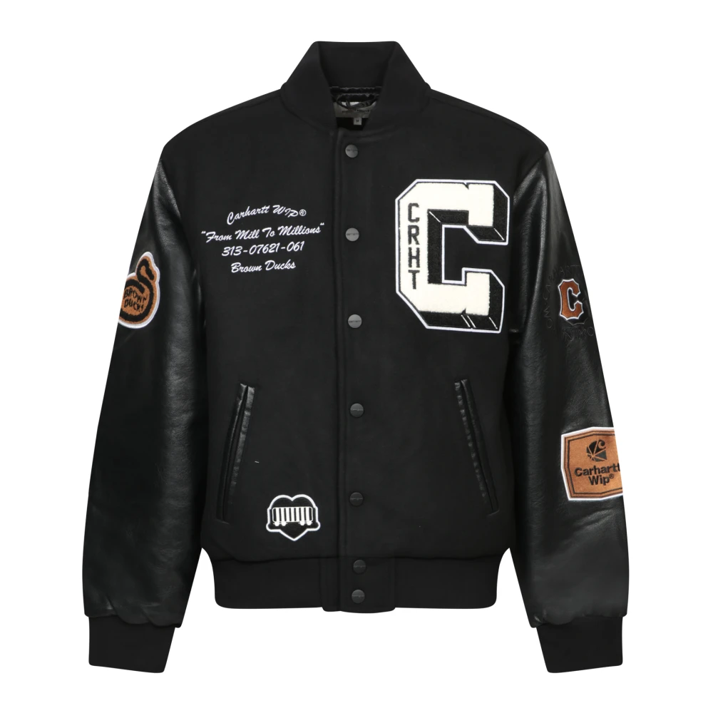 Carhartt WIP Eendenbomberjack in bruin en zwart Black