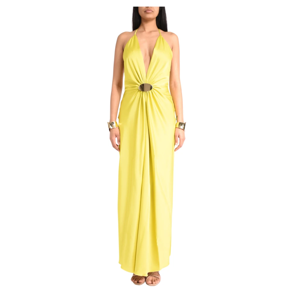 Simona Corsellini Women's Green Long Satin Gown - Gowns - S - Dresses