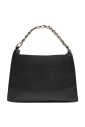 chain-handle-leather-bag-black