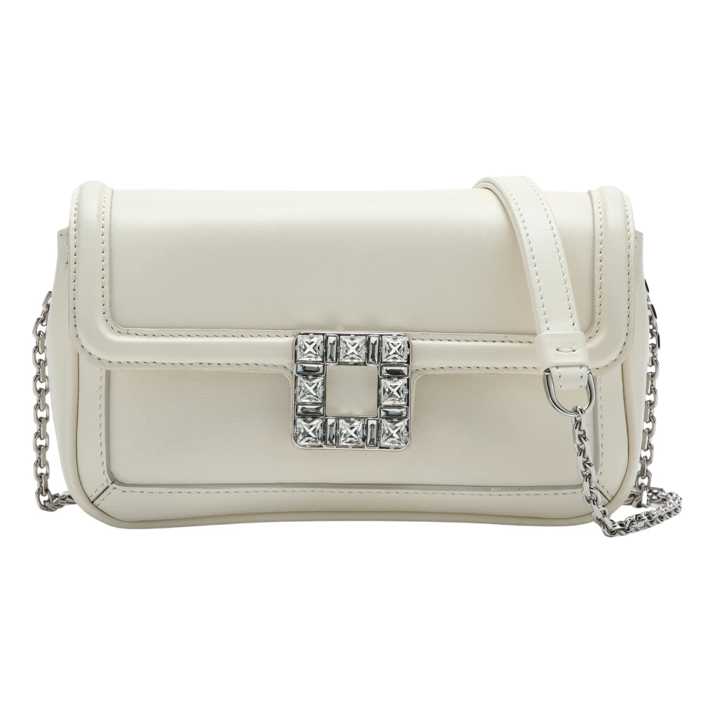 Roger Vivier Kleine Schoudertas Viv' Jeu White Dames