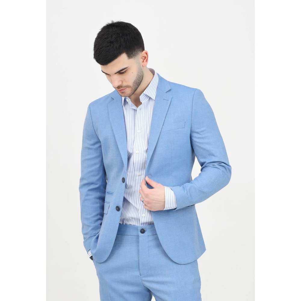 Selected Homme Heldere Blauwe Jas Klassieke Stijl Blue Heren