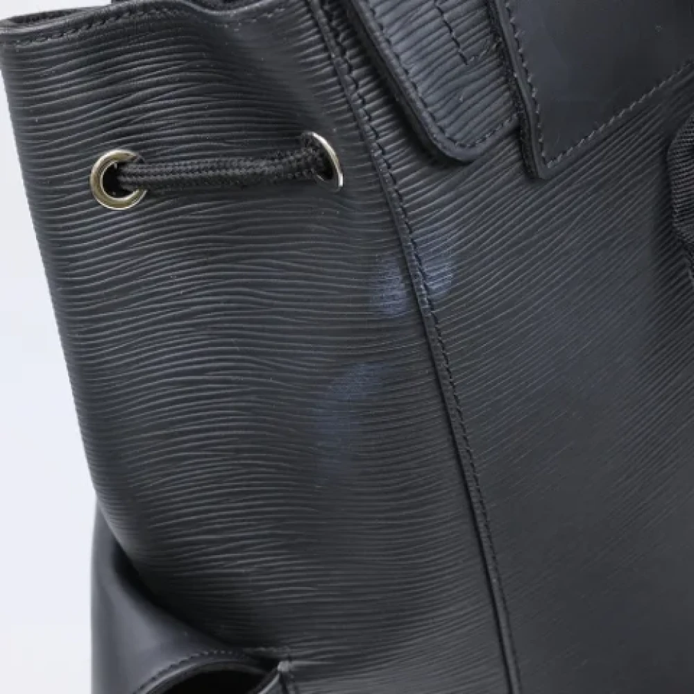 Louis Vuitton Vintage Pre-owned Leather backpacks Black Dames