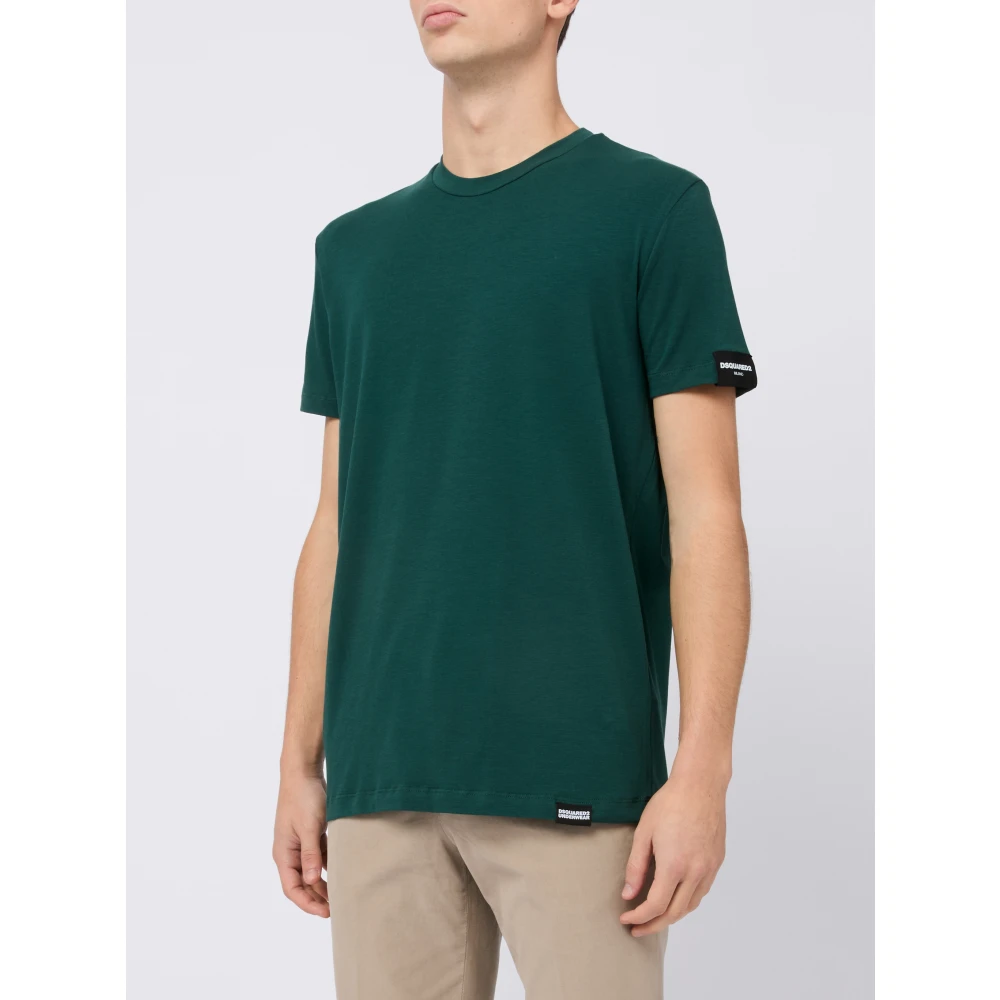 Dsquared2 Groene Logo T-shirt Ondergoed Green Heren
