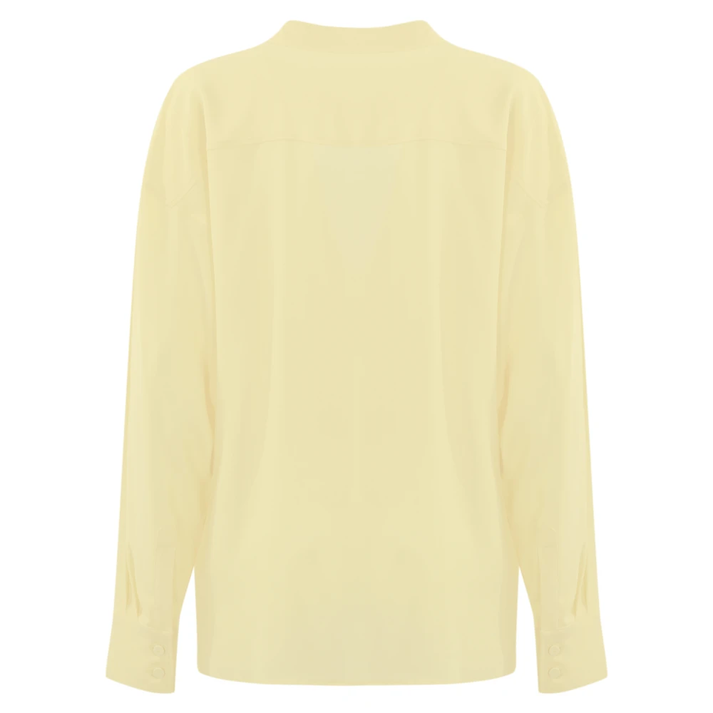 Philosophy di Lorenzo Serafini Ivoor Viscose Lange Mouwen Shirt Beige Dames
