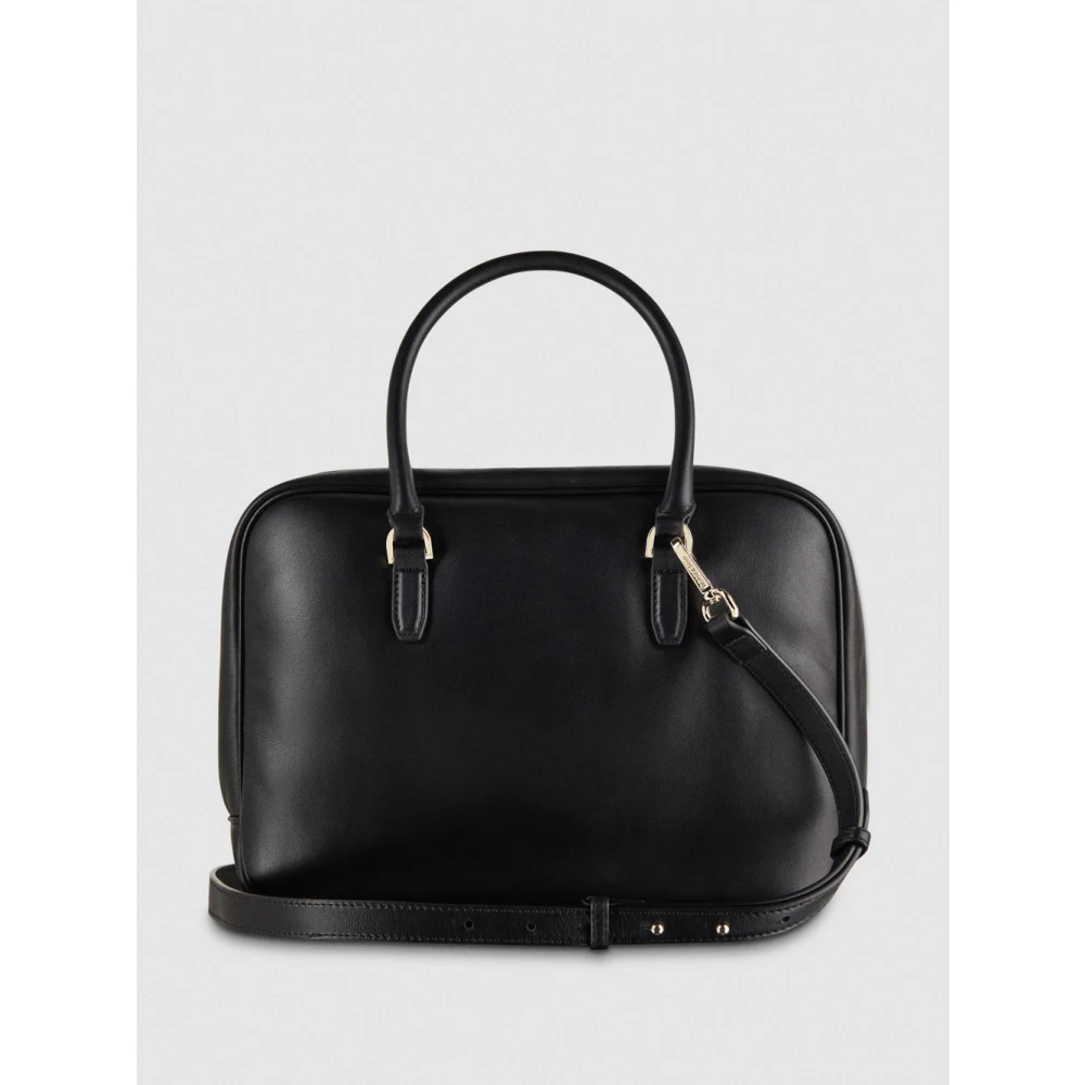 PATRIZIA PEPE Camera Case Zwarte Handtas met Afneembare Band Black Dames