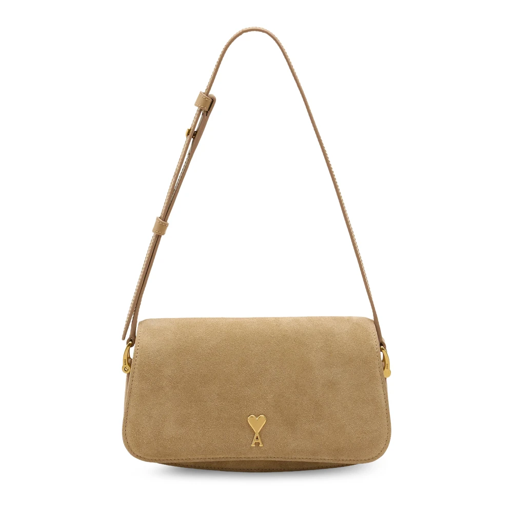 Ami Paris Women's Beige Shoulder Bags, One Size, Paris Paris Bag