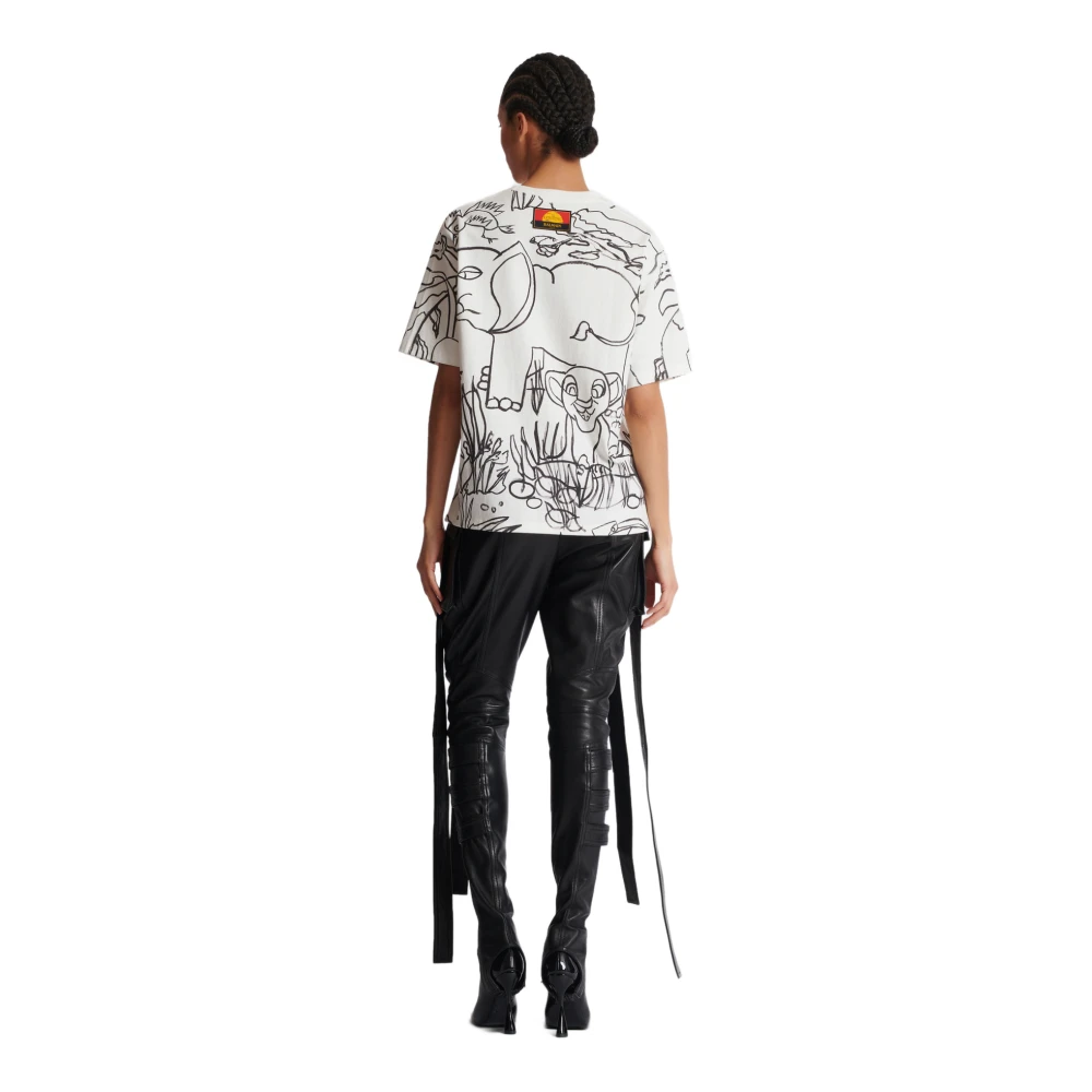 Balmain Disney x : The Lion King T-shirt met print voor kinderen White Dames