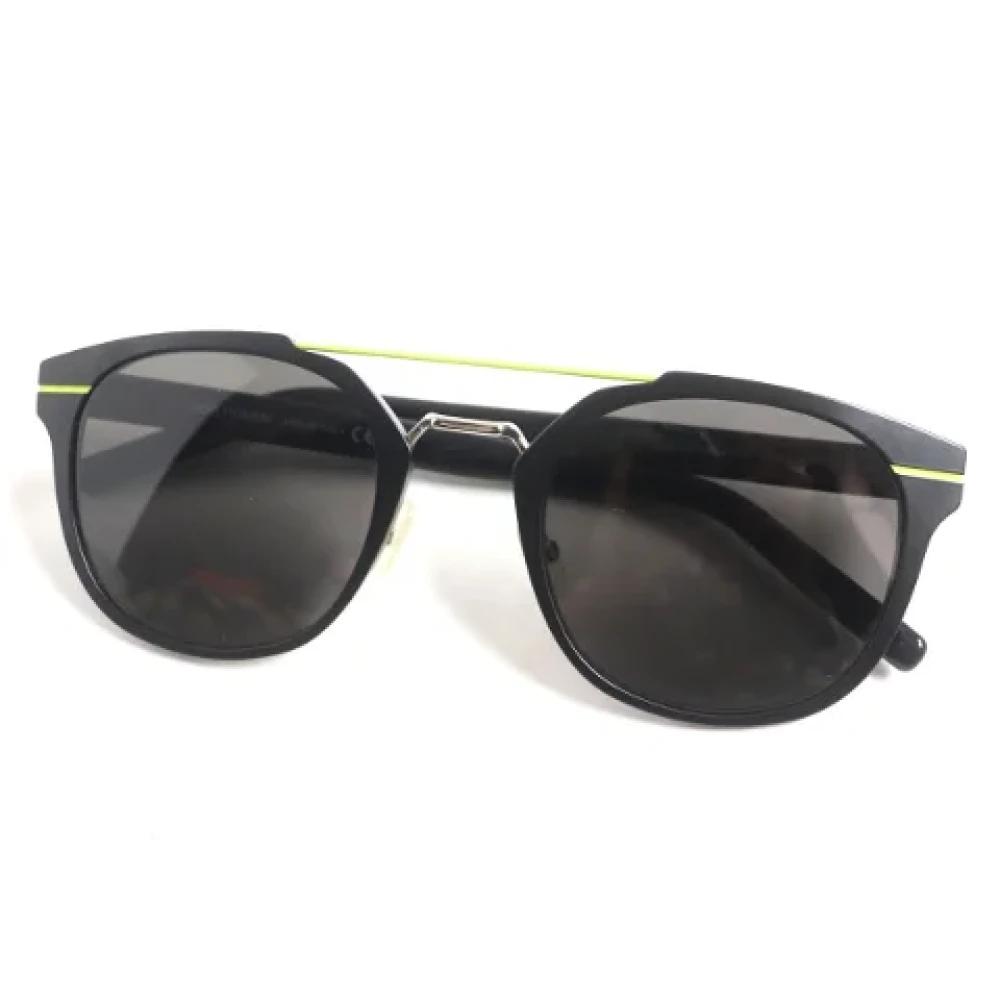 Dior Vintage Pre-owned Metal sunglasses Black Dames