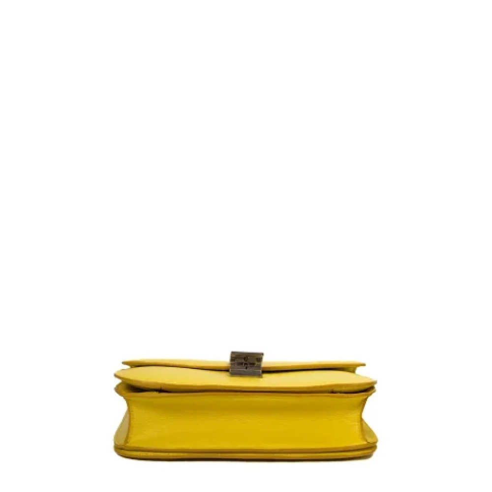 Celine Vintage Pre-owned Leather celine-bags Yellow Dames