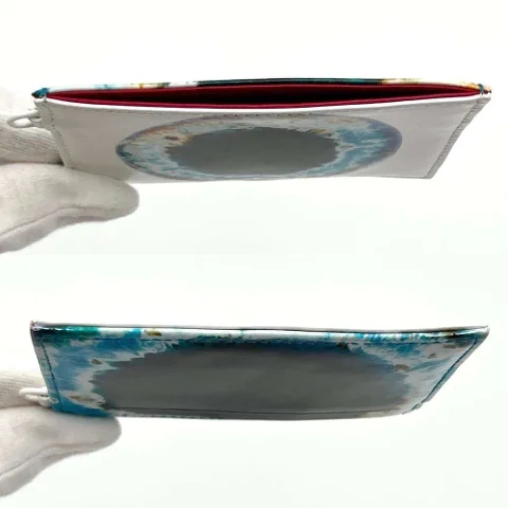 Dior Vintage Pre-owned Leather wallets White Heren