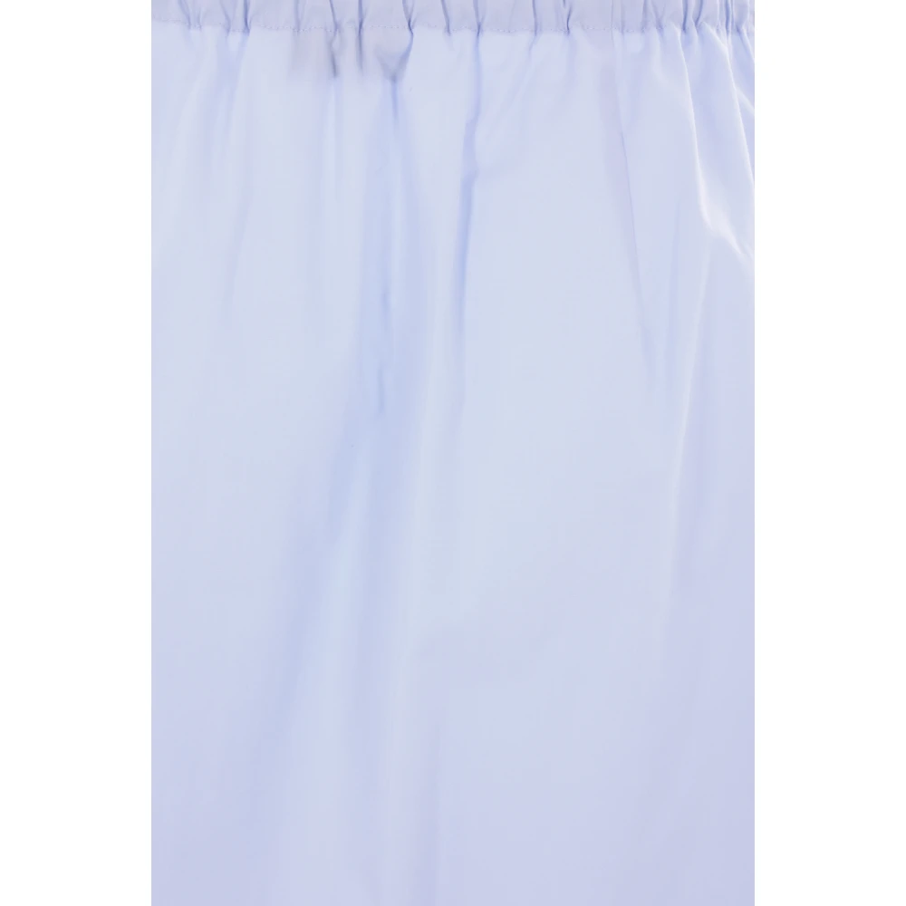 Dries Van Noten Blauwe Katoenen Rok met Applicaties Blue Dames
