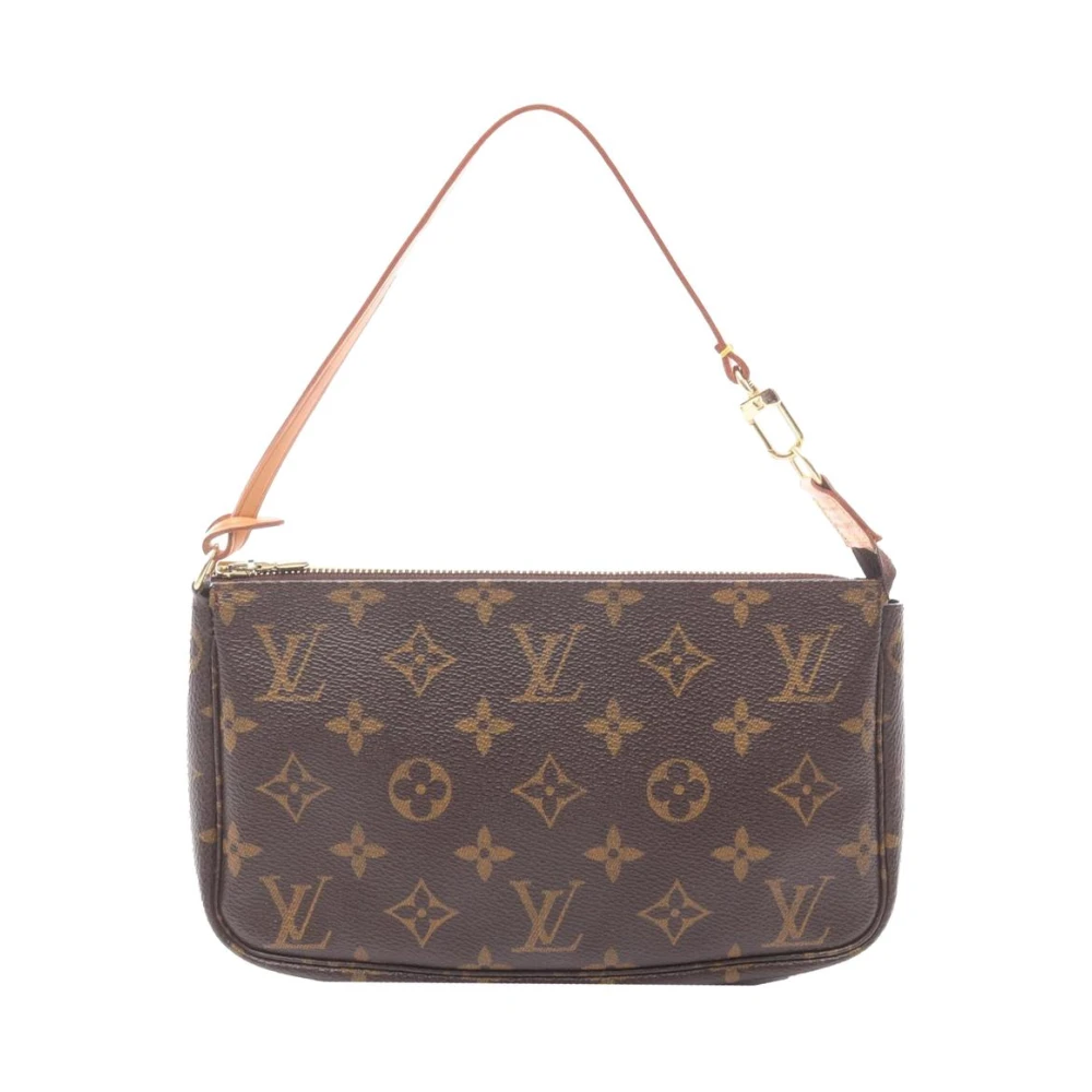 Louis Vuitton Vintage Women's Brown Pre-Owned Monogram Pochette Accessories Shoulder Bag