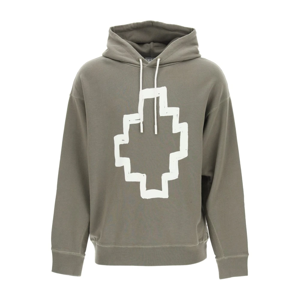 Marcelo Burlon Oversized hoodie met logodetail Green Heren