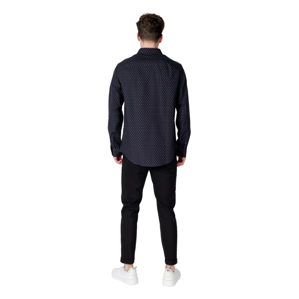 Armani Exchange Elegante herenoverhemd met lange mouwen Blue Heren