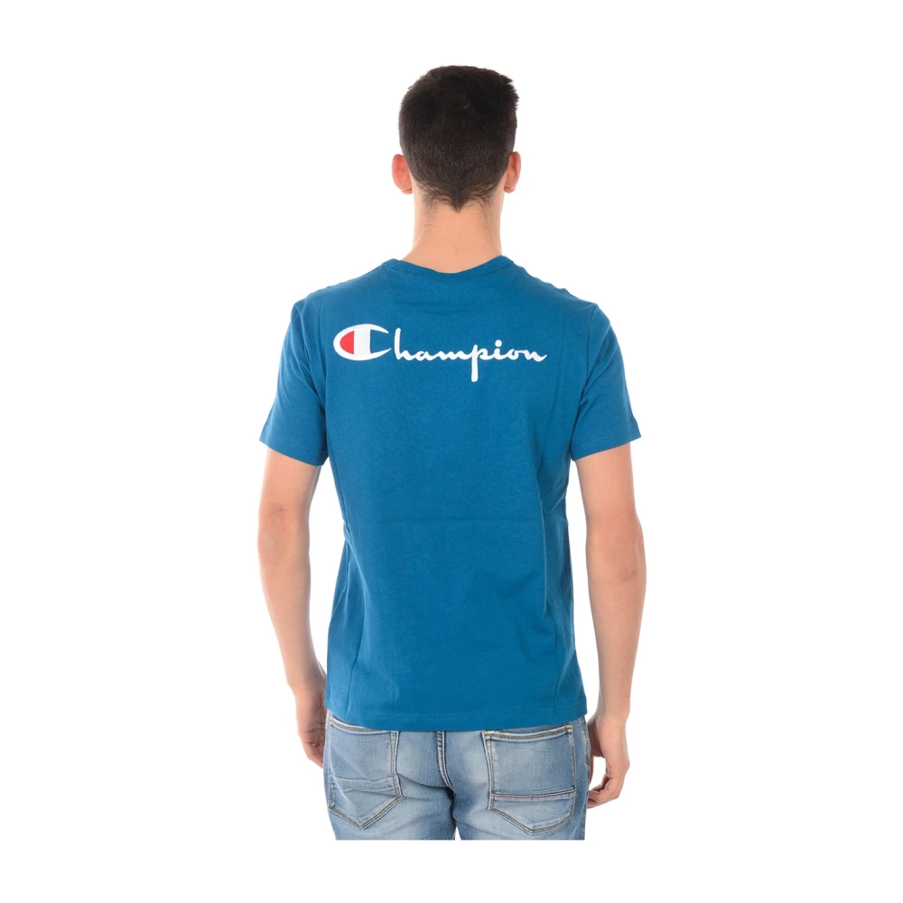 Champion Casual Sweatshirt Tee Blue Heren