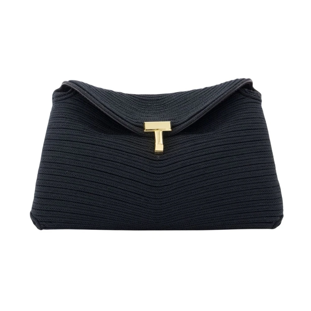 Totême Women's Black Mini T-Lock Rope Clutch - Clutches - One Size - Bags