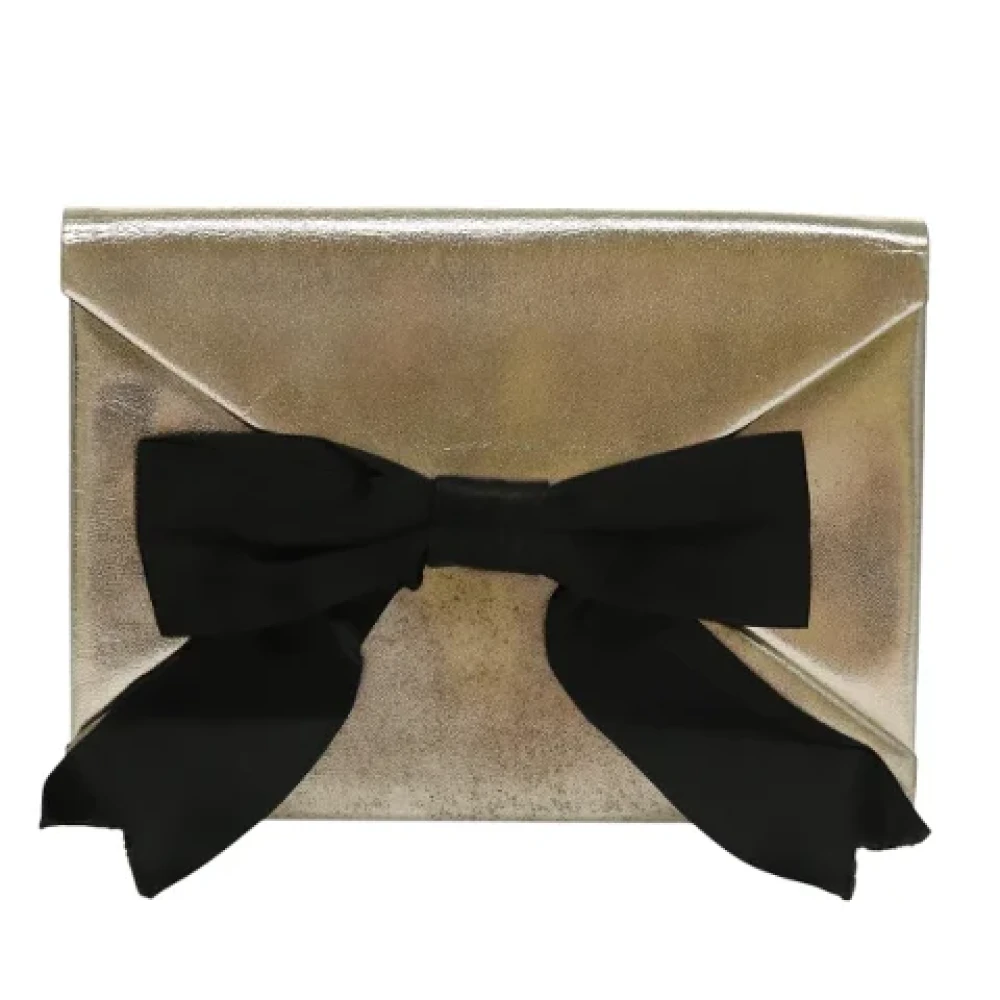 Saint Laurent Vintage Pre-owned Leather clutches Yellow Dames