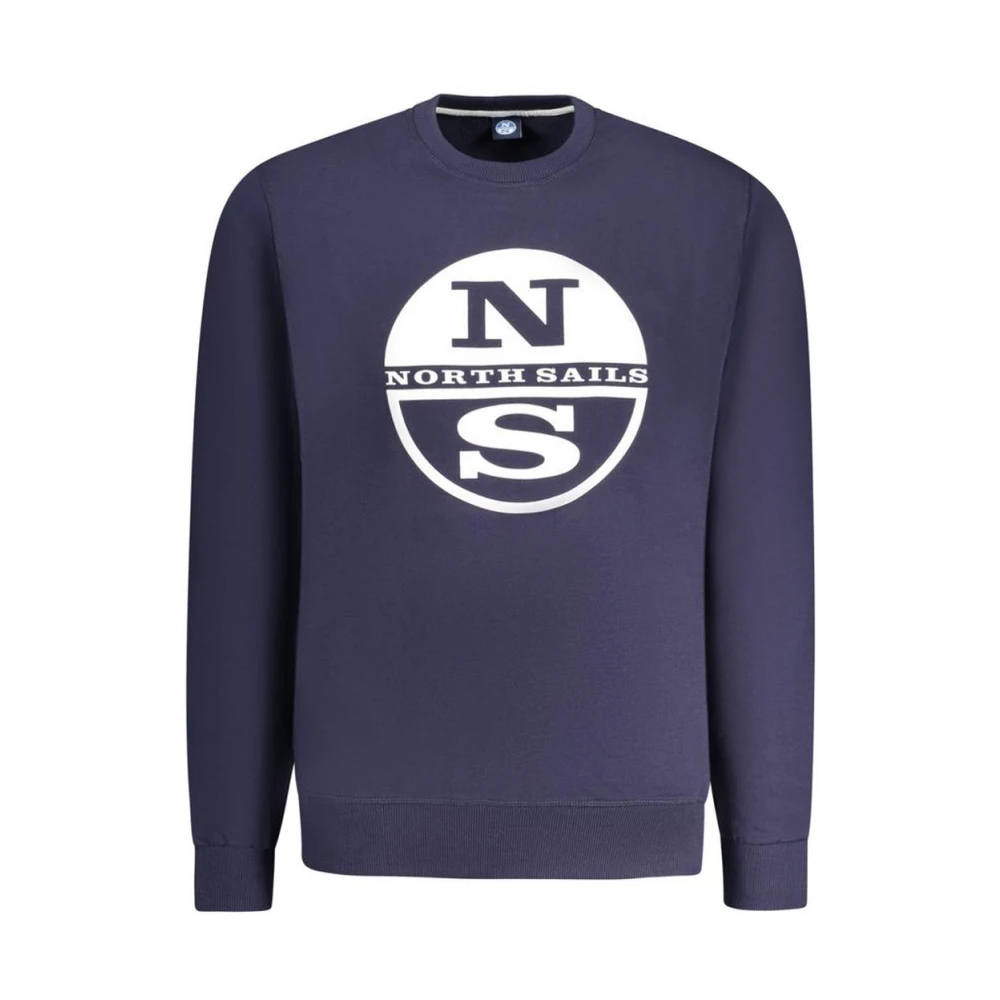 North Sails , Sweatshirts, Male, Blue, L, Compass Sweatshirt Crew Neck
