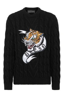 Wool Blend Roundneck Tattoo