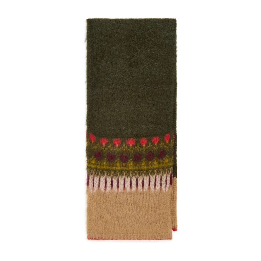 Maliparmi Geometrische Jacquard Wintersjaal Multicolor Dames