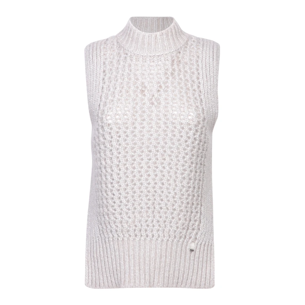 Herno Beige Gebreide Mouwloze Top Beige Dames