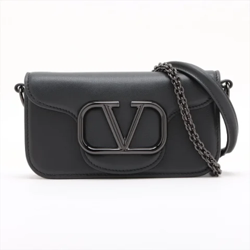 Valentino Vintage Pre-owned Leather handbags Black Dames