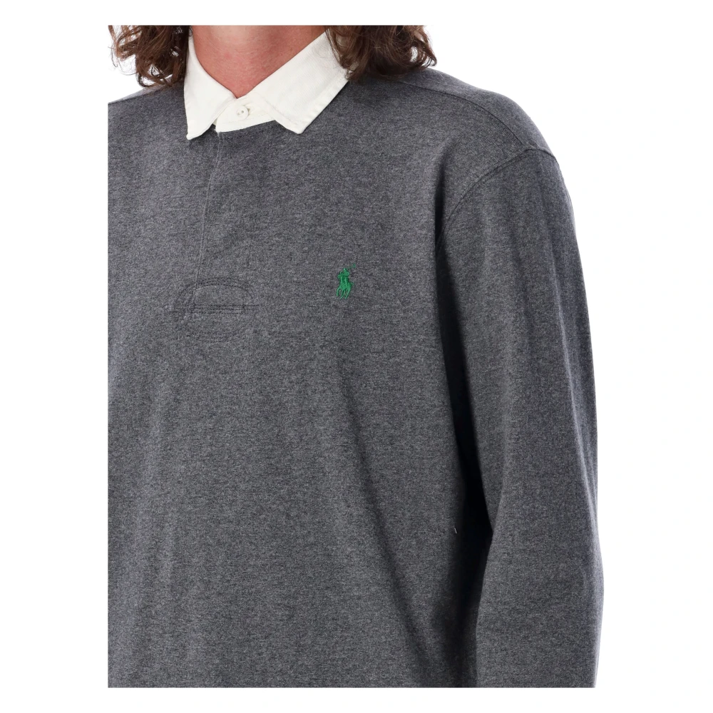 Ralph Lauren Rugby Polo Shirt Gray Heren