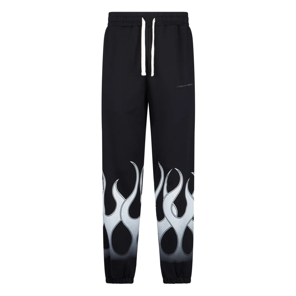 Vision OF Super Flames Lichtgewicht Trainingsbroek Zwart Wit Black Heren