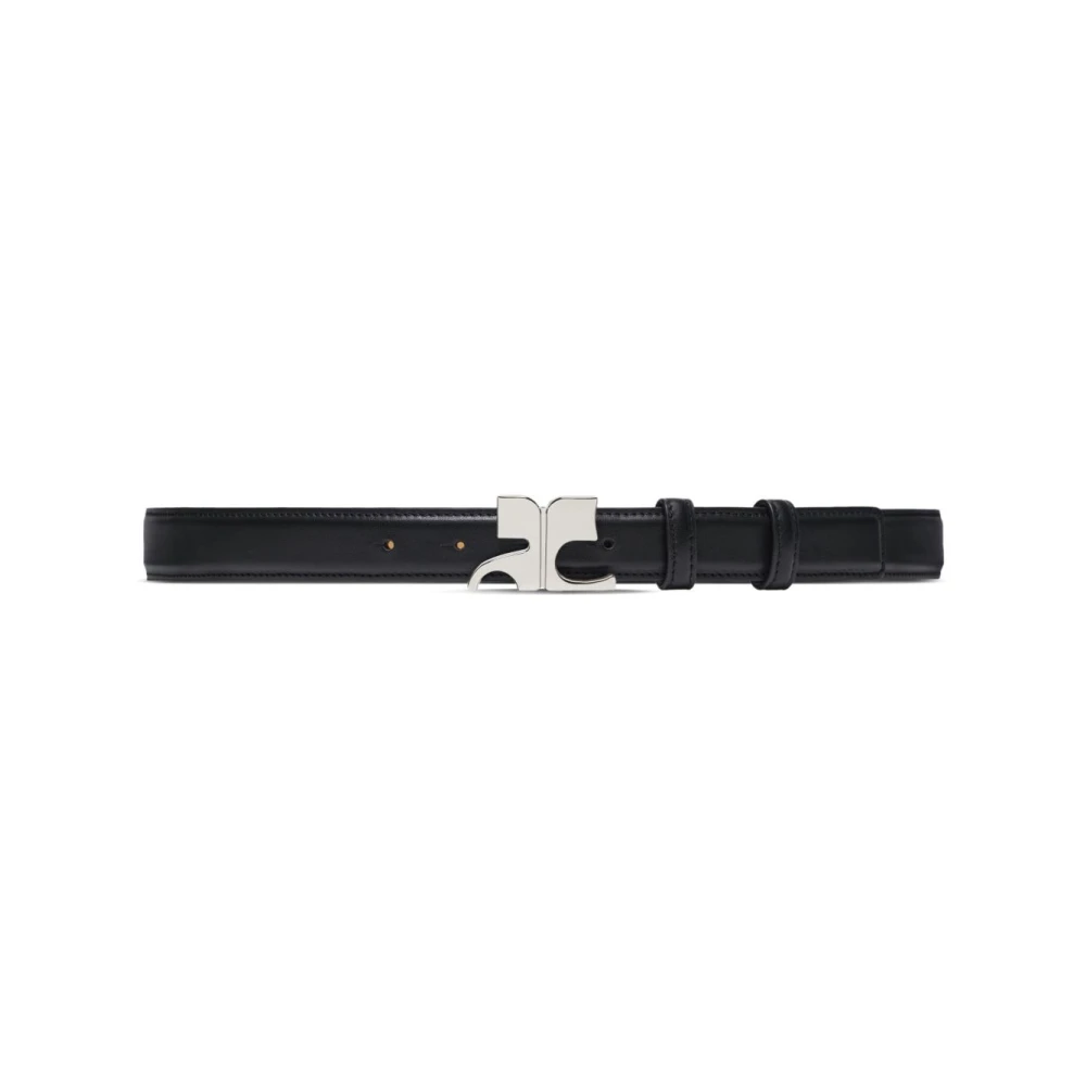 Courrèges Zwarte Leren Riem Dames Accessoires Black Dames