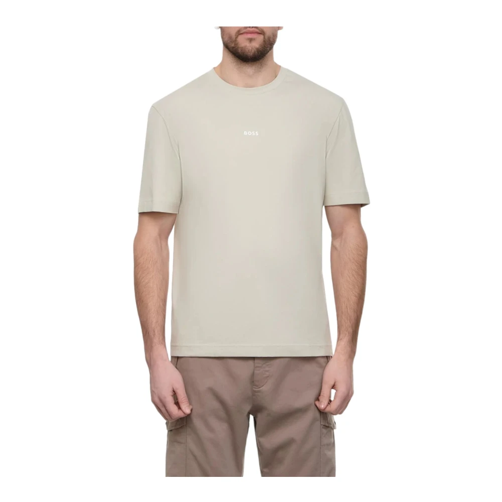 Hugo Boss Korte Mouw T-shirt Beige Heren