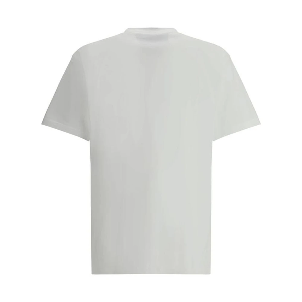 Moschino Maxi Bear Print Katoenen T-shirt White Heren