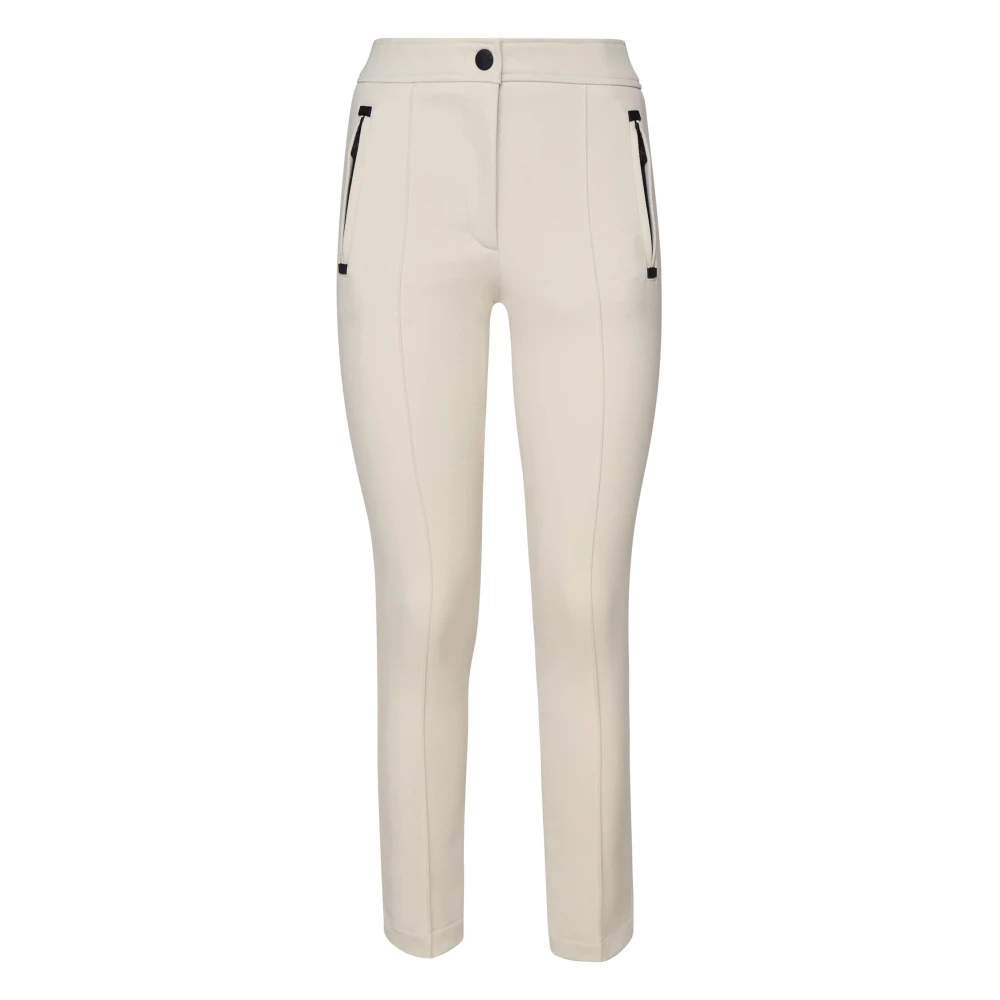 Moncler Slim-Fit Witte Broek met Room Details White Dames