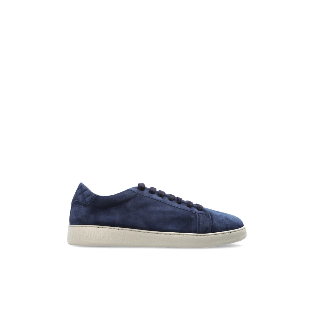 Eleventy Uomo Blu Suede Sneakers