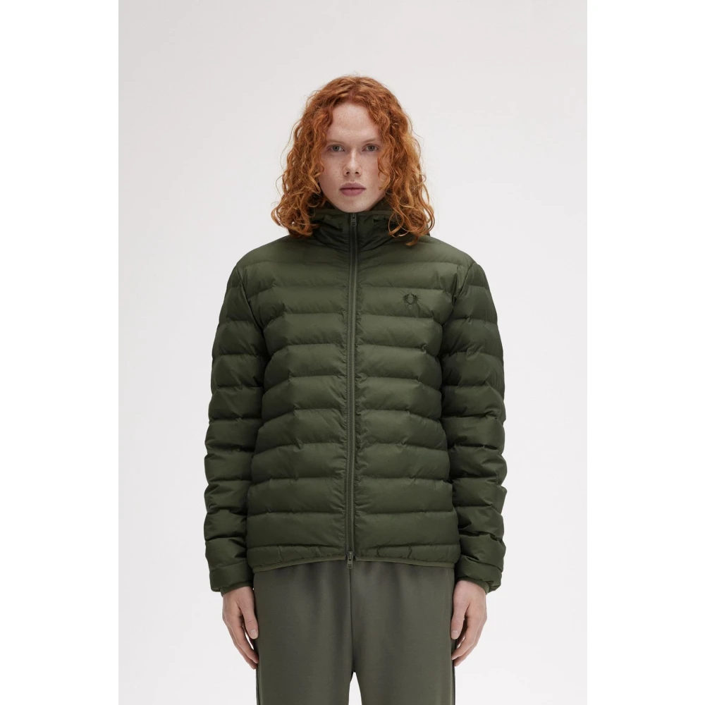 Fred Perry Groene Gevoerde Jas met Capuchon Green Heren