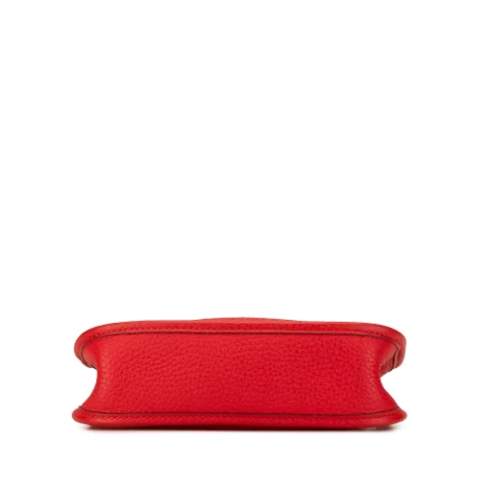 Hermès Vintage Pre-owned Leather crossbody-bags Red Dames