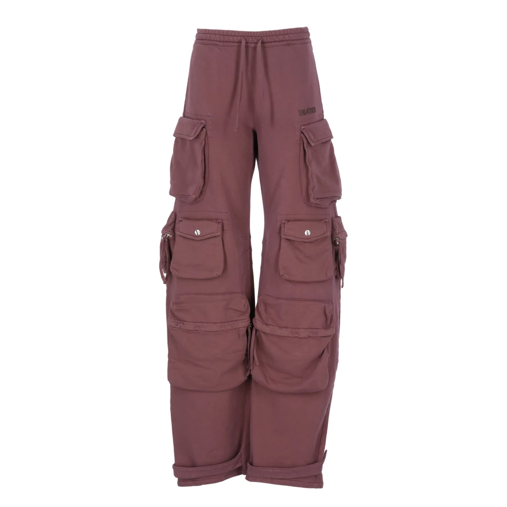 The Attico Lila Cargo Byxor med Dragsko Purple, Dam