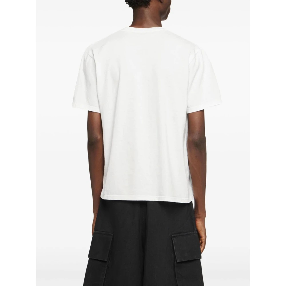 JW Anderson Witte T-shirt met elegant borduurwerk White Heren